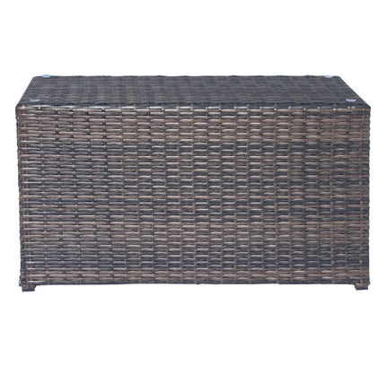 Wicker Outdoor Sectional With Weather Resistant Cushions And Table