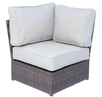 Outdoor Wicker Sectional With Weather Resistant Cushions And Table