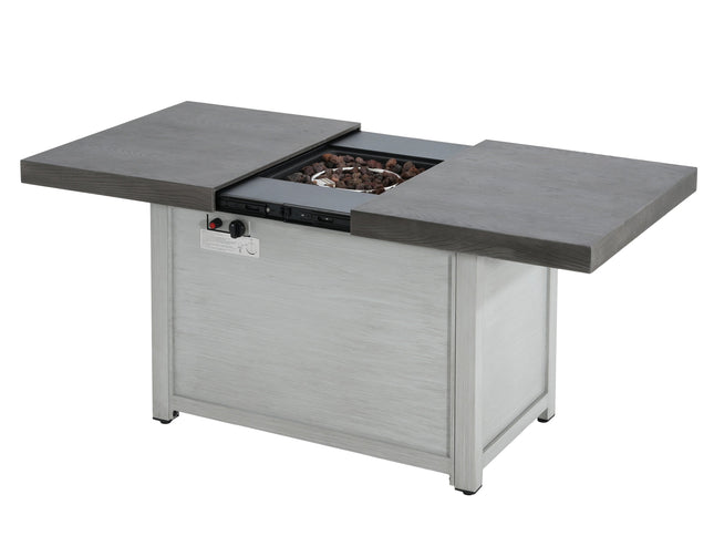 Extendable Rectangular Propane Fire Pit Table | 50,000 BTU