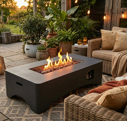 56" Rectangular Propane Fire Pit Table