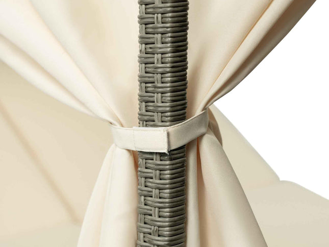 Adjustable Outdoor Sun Lounger with Privacy Curtain, High Comfort