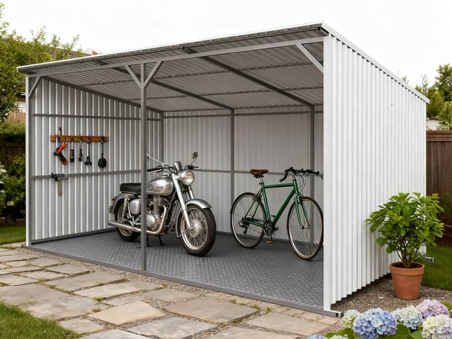 Chery Industrial 20x12 ft Steel Livestock Run-In Shed