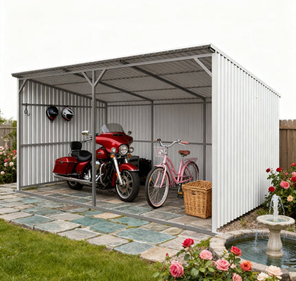 Chery Industrial 20x12 ft Steel Livestock Run-In Shed