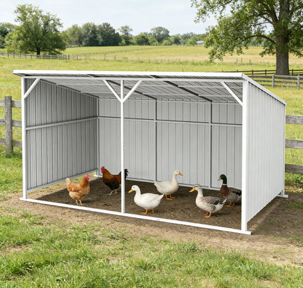 Chery Industrial 20x12 ft Steel Livestock Run-In Shed