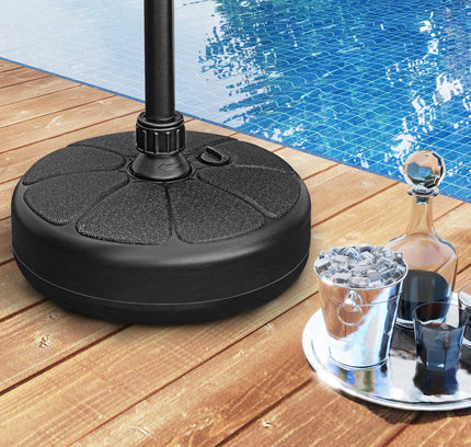 27 lb Fillable Round Umbrella Base Stand for Yard & Poolside
