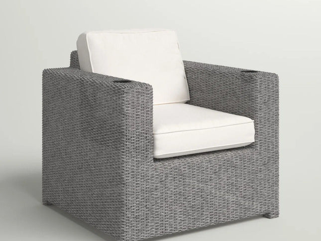 Aviara - Outdoor Club Chair Timeless Comfort With Plush Cushions - Gray Mix