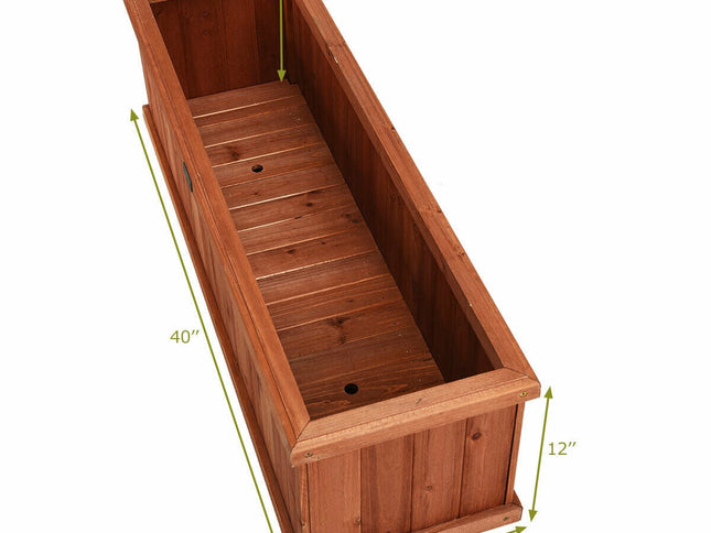 Wooden Decorative Planter Box for Garden Yard and Window