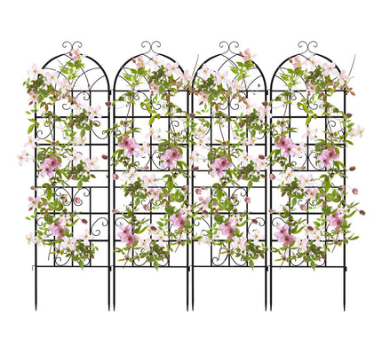 2/4 Pack 71x20 Inch Metal Garden Trellis for Climbing Plants
