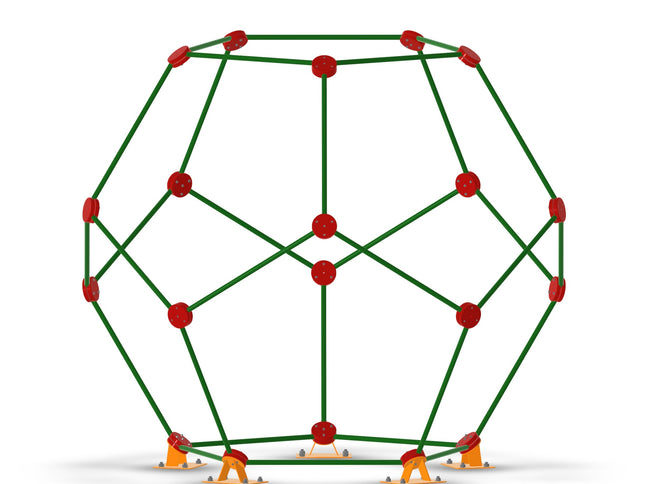 CNC Planet - 16 Ft Tall Stainless Skeleton Dodecahedron
