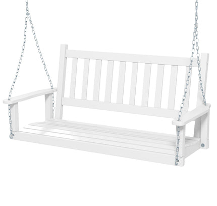 2-Person Wooden Outdoor Porch Swing with 500 lb Weight Capacity
