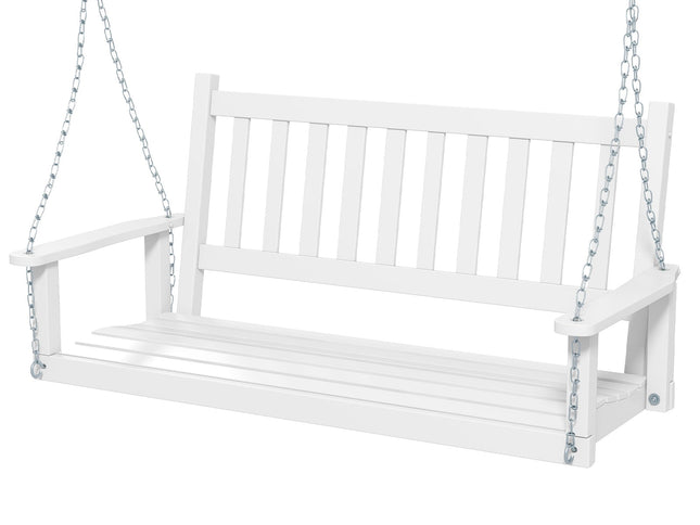 2-Person Wooden Outdoor Porch Swing with 500 lb Weight Capacity