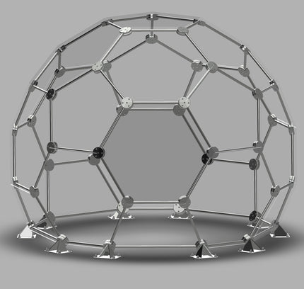 CNC Dome - 16 Ft Tall Stainless Steel 19 Foot Fullerene Enclosure