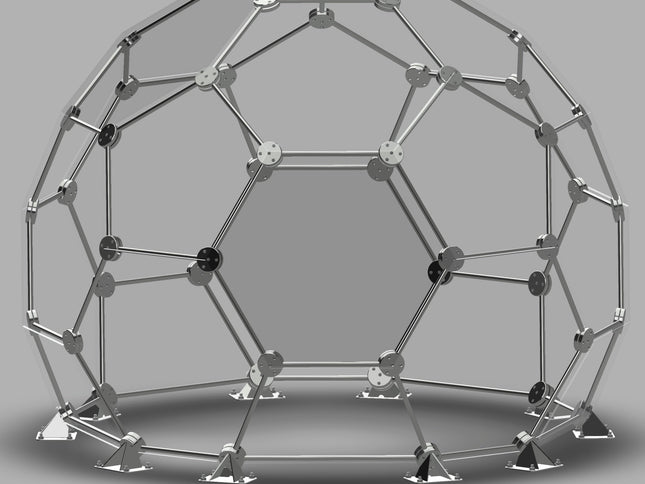 CNC Dome - 16 Ft Tall Stainless Steel 19 Foot Fullerene Enclosure