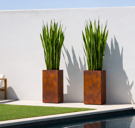 Corten Steel Column Planters - FREE SHIPPING!