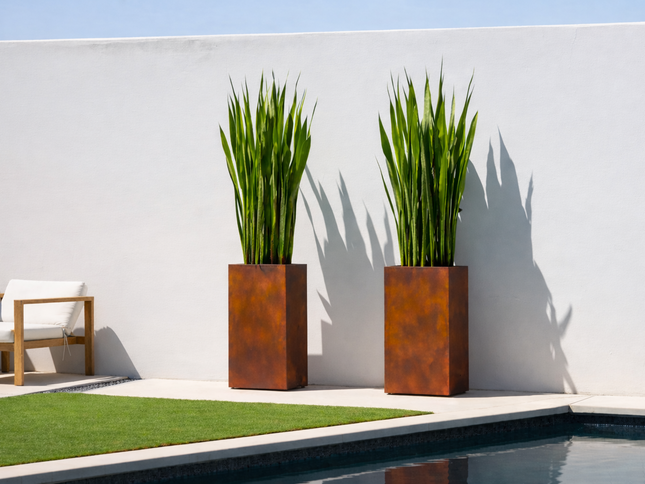 Corten Steel Column Planters - FREE SHIPPING!