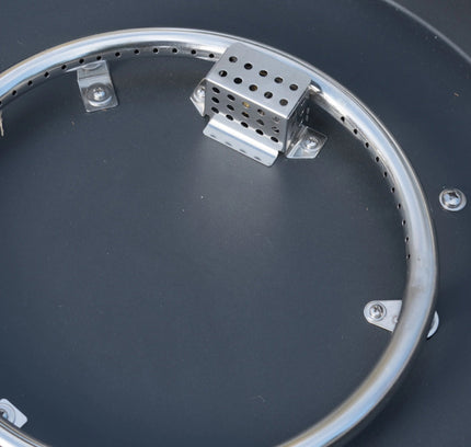 Outdoor 50,000 BTU Propane Fire Pit with Tank Holder, Dark Grey Concrete Finish