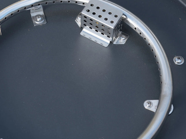 Outdoor 50,000 BTU Propane Fire Pit with Tank Holder, Dark Grey Concrete Finish