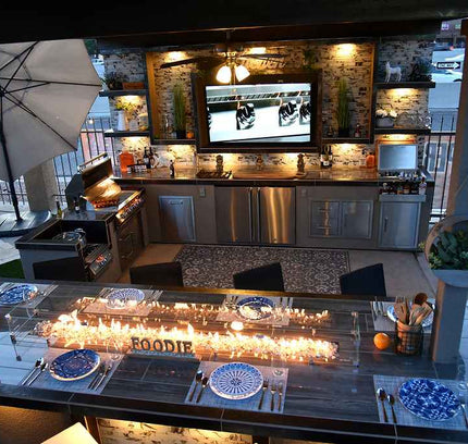 KoKoMo Montego Outdoor Kitchen BBQ Island – Stylish Built-In Grill Island for Patios