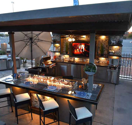 KoKoMo Montego Outdoor Kitchen BBQ Island – Stylish Built-In Grill Island for Patios