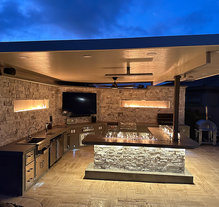 KoKoMo Luxury Outdoor Kitchen BBQ Island - Custom Built Premium Cooking Station for Your Backyard