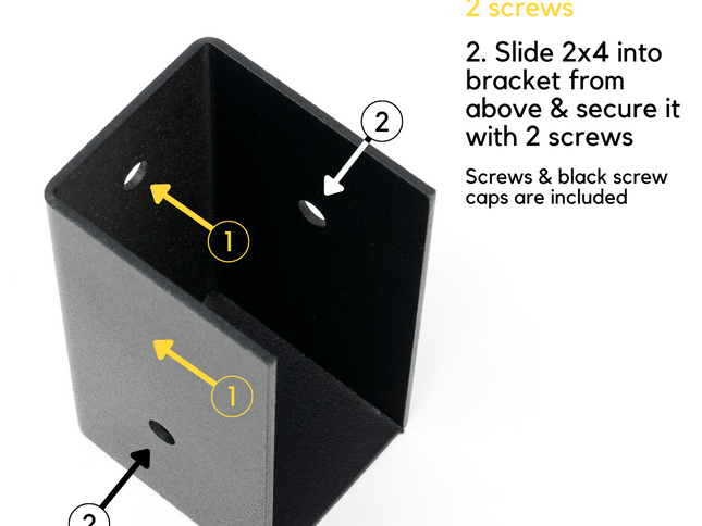 Pergola Insert Bracket (for 2x4 Wood Slats)