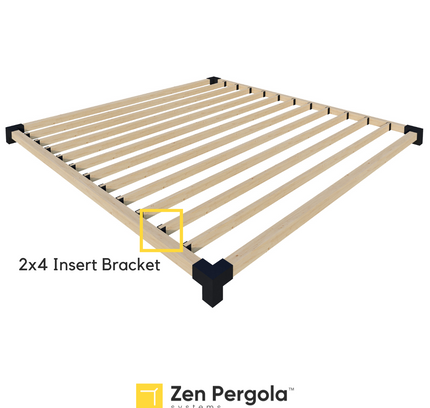 Pergola Insert Bracket (for 2x4 Wood Slats)