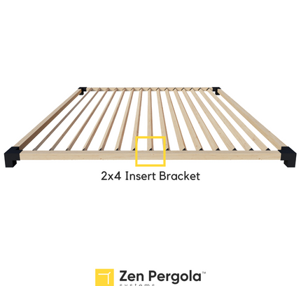 Pergola Insert Bracket (for 2x4 Wood Slats)