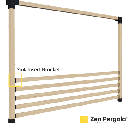 Pergola Insert Bracket (for 2x4 Wood Slats)