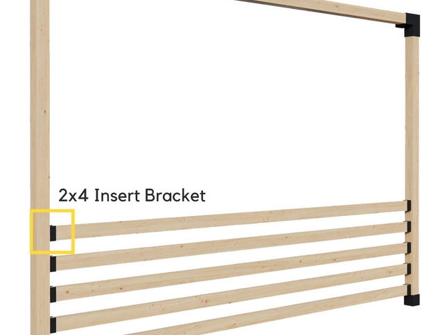 Pergola Insert Bracket (for 2x4 Wood Slats)