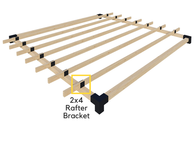 Pergola Roof Rafter Bracket (for 2x4 Wood Slats)