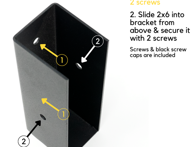 Pergola Insert Bracket (for 2x6 Wood Slats)