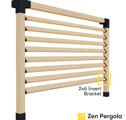 Pergola Insert Bracket (for 2x6 Wood Slats)