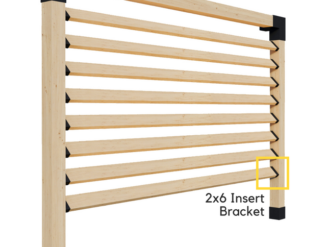 Pergola Insert Bracket (for 2x6 Wood Slats)