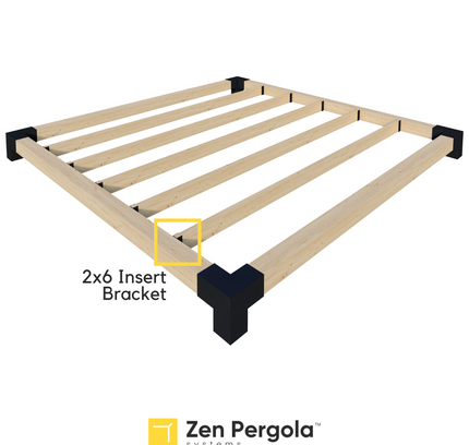 Pergola Insert Bracket (for 2x6 Wood Slats)