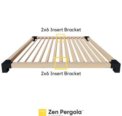 Pergola Insert Bracket (for 2x6 Wood Slats)