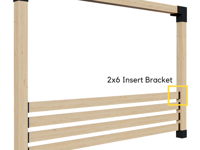 Pergola Insert Bracket (for 2x6 Wood Slats)