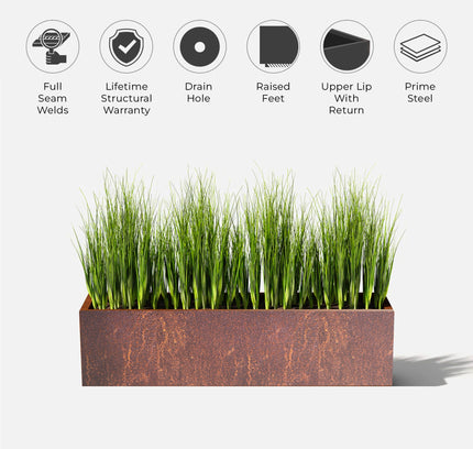 Corten Steel Box Planters
