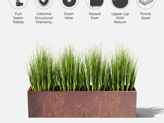 Corten Steel Box Planters