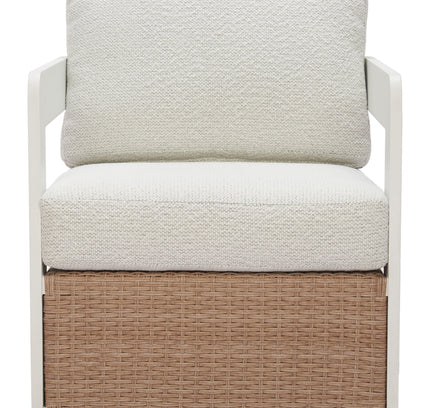 Gelo Swivel Chair White & Brown