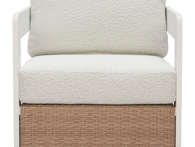 Gelo Swivel Chair White & Brown