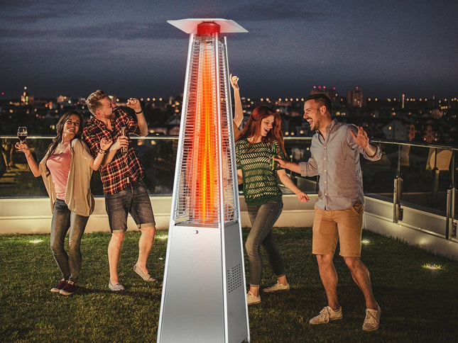42000 BTU Pyramid Patio Heater with Wheels
