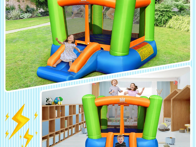 Kids Inflatable Bounce House without Blower for Indoor and Outdoor