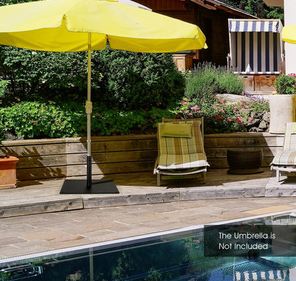 25" Square Patio Umbrella Base 42 lb Weighted