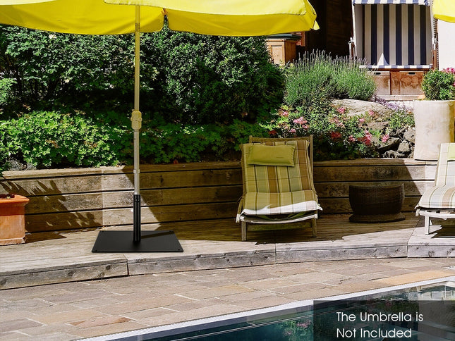 25" Square Patio Umbrella Base 42 lb Weighted