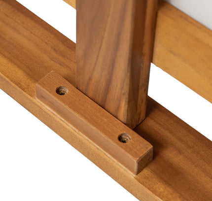 6-Piece Acacia Wood Outdoor Modular Sectional with Daybed Configuration & Tea Table