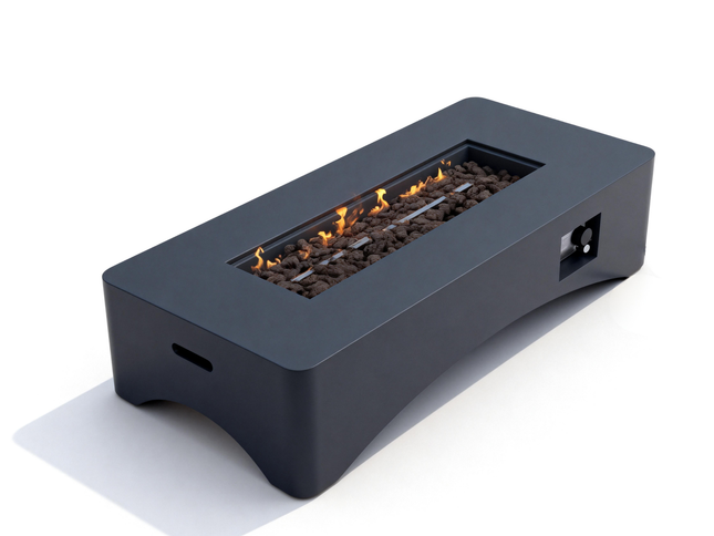 56" Rectangular Propane Fire Pit Table
