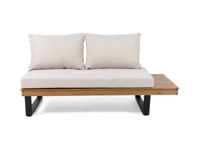 Sebastian 4-Piece Hand-Crafted Acacia Wood Outdoor Sofa Set with Water-Resistant Cushions