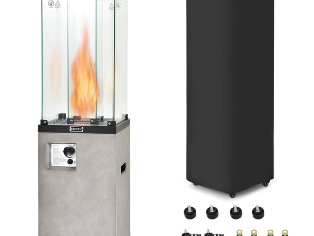 41 000 BTU Propane Patio Heater with Metal Hood