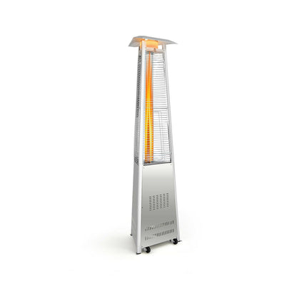 42 000 BTU Stainless Steel Pyramid Patio Heater With Wheels