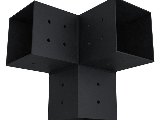 Pergola 3-Arm Post Bracket (for 4x4 Wood Posts)